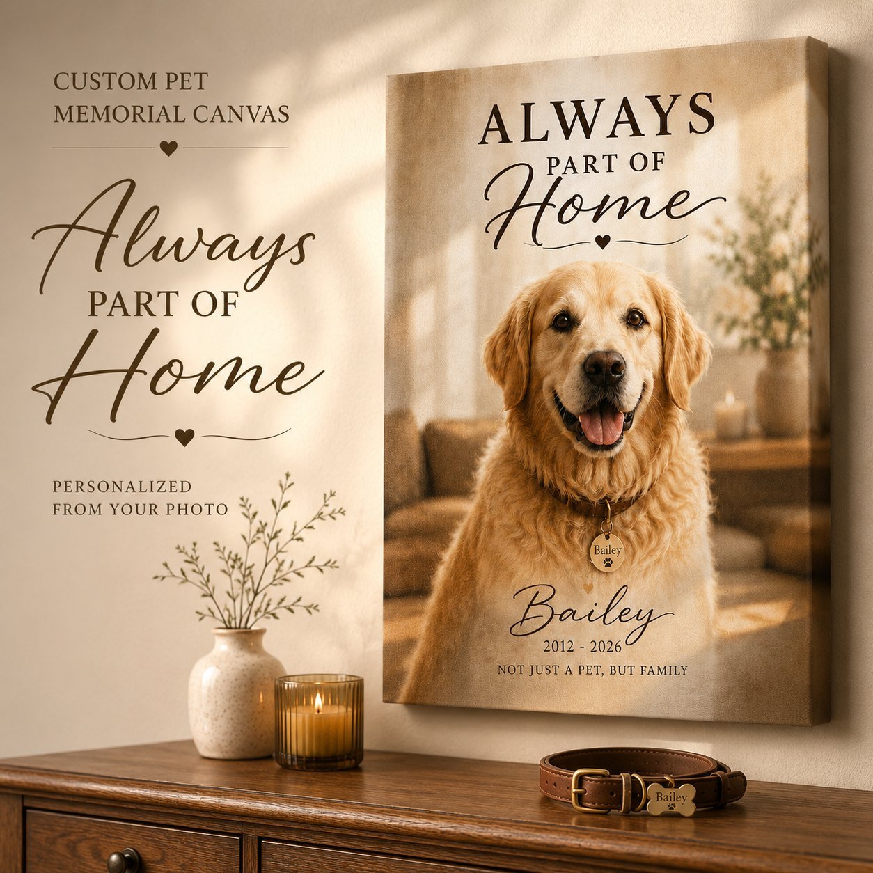 Always Part of Home Memorial Canvas image 1