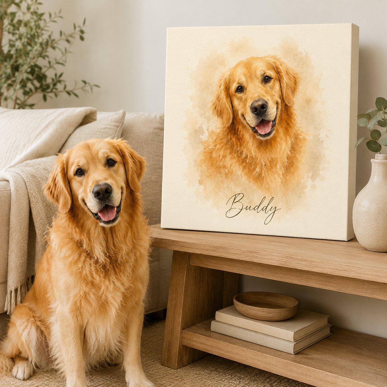 Watercolor Pet Portrait Canvas image 2