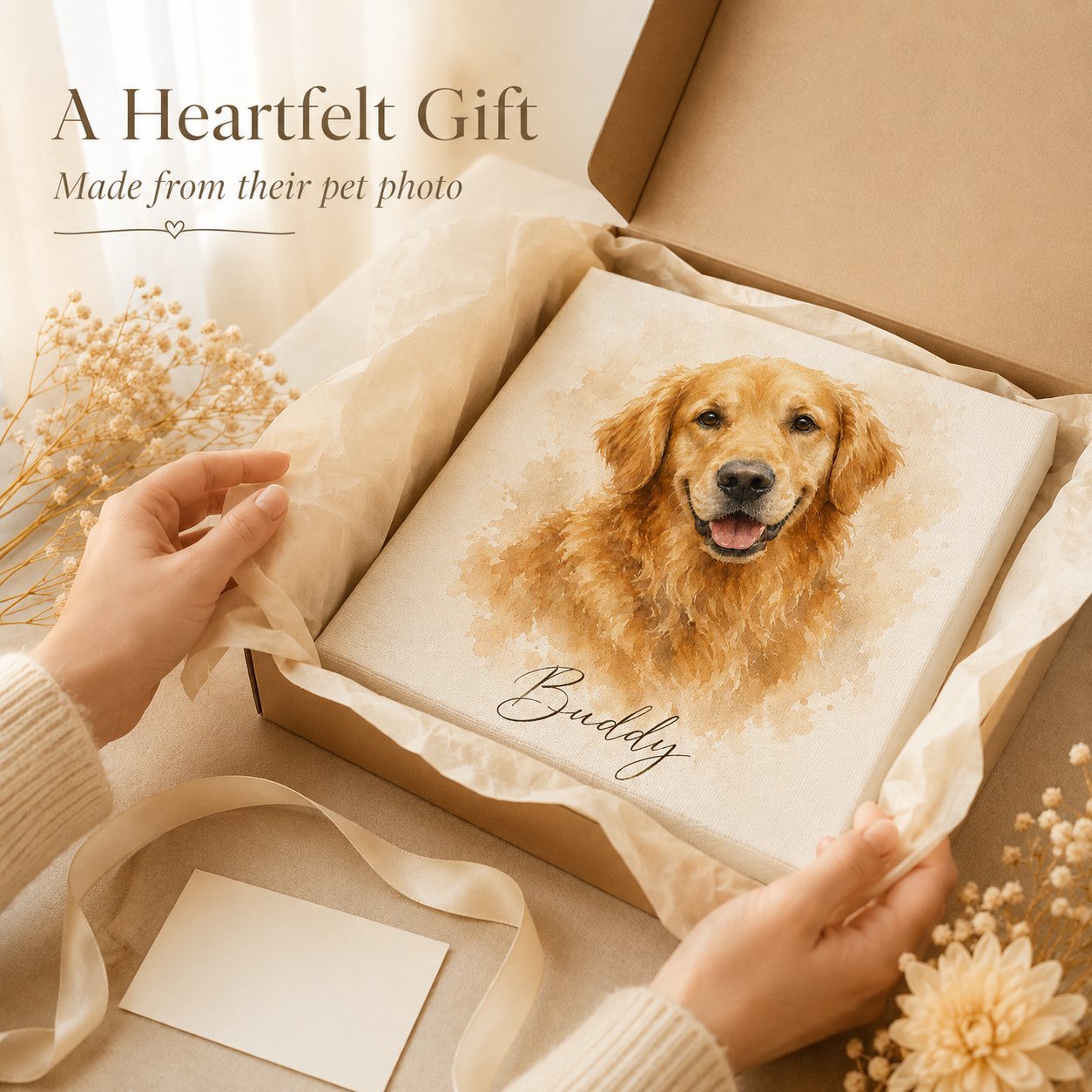 Watercolor Pet Portrait Canvas image 3