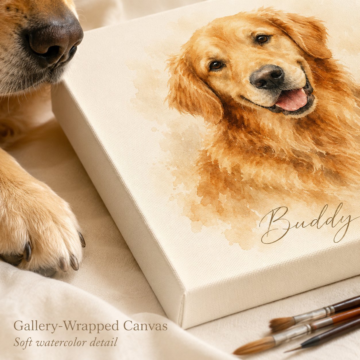 Watercolor Pet Portrait Canvas image 6